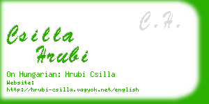 csilla hrubi business card